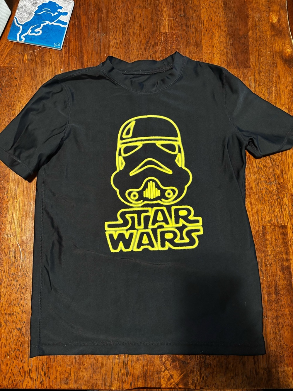 GAP Black Star Wars Tee with Neon Yellow Accent